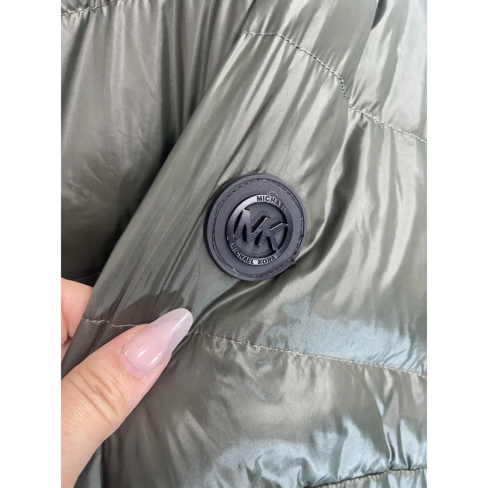 Michael Kors Jacket Mens 3XL Green‎ Down Puffer Thumbholes Full Zip Winter Coat